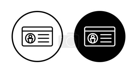 Icono de licencia vector aislado sobre fondo blanco. Icono de identidad. Tarjeta de identificación