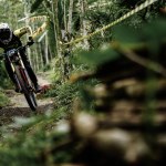 Yogyakarta, Indonesia - 05 March 2023 : downhill cyclists who focus on competing through beautiful and exciting routes