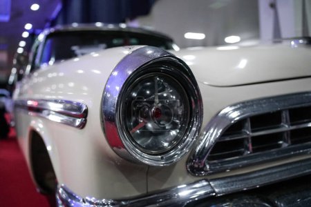 Photo for Closeup of classic car headlights - Royalty Free Image