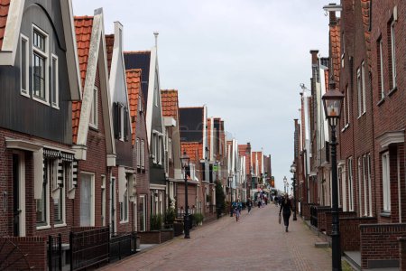 Photo for Typical houses in the old town of Volendam, Netherlands - Royalty Free Image