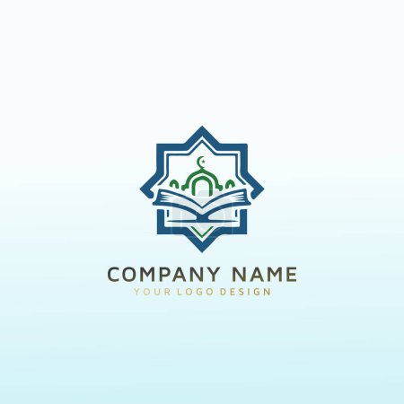 Ilustración de Logo moderno vector escuela islámica - Imagen libre de derechos