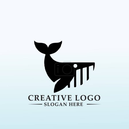 Ilustración de Inversionistas vector diseño logo pescado icono - Imagen libre de derechos
