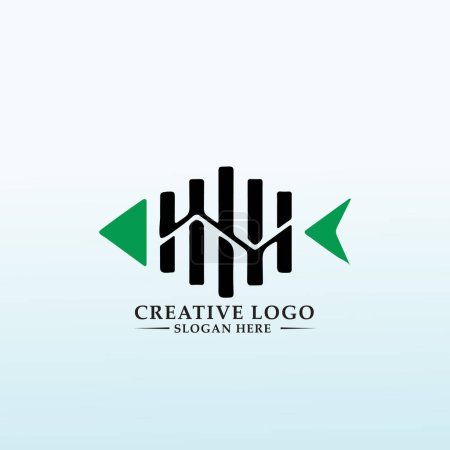 Ilustración de Inversionistas vector diseño logo pescado icono - Imagen libre de derechos