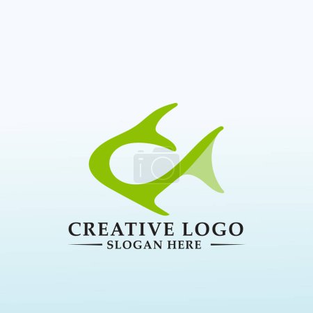 Téléchargez les illustrations : Investisseurs vecteur logo conception poisson icône - en licence libre de droit