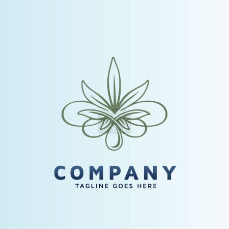 Illustration for Cosmetic cbd company need his logo - Royalty Free Image