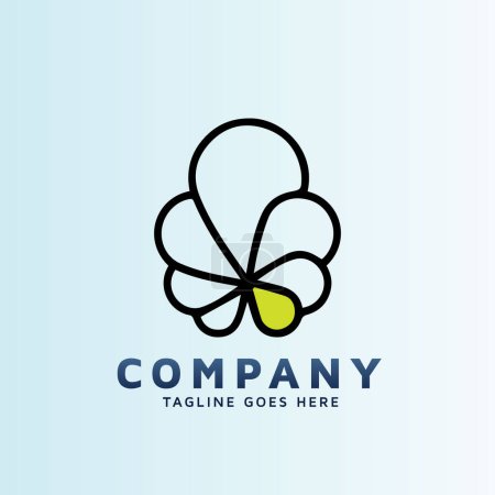 Illustration for Cosmetic cbd company need his logo - Royalty Free Image