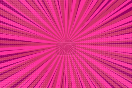 Pop art background for poster or book in light pink color. flat comics style design with halftone dots.