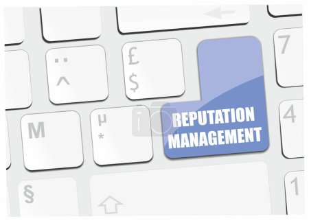Photo for Computer keyboard with reputation management enter key written - Royalty Free Image