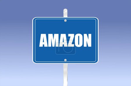 Photo for Road sign with Amazon written on it - Royalty Free Image