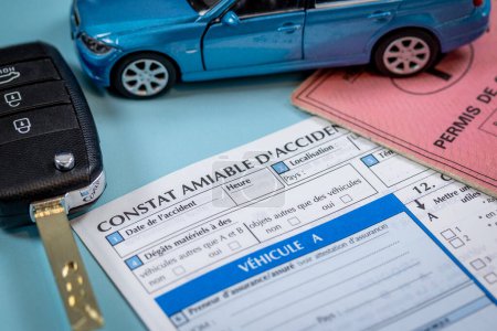 Photo for Automobile accident report form in French - Royalty Free Image