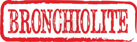 Téléchargez les photos : Le mot "bronchiolite" écrit en français sur un tampon rouge - en image libre de droit