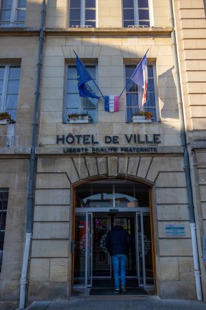 Photo for View of the entrance to the town hall of Saint-Quentin - Royalty Free Image