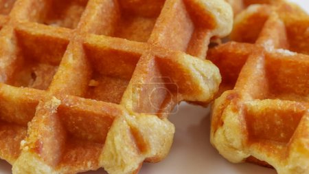 Photo for Brussels Lige waffles close up - Royalty Free Image
