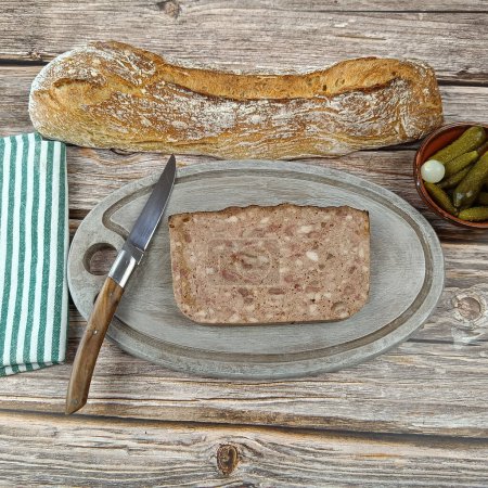 country terrine, close-up, on a table
