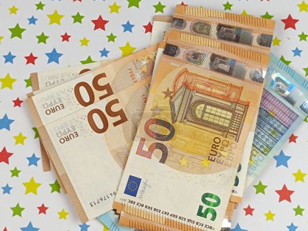 wad of banknotes, close up