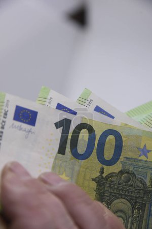 euro bank notes for cash transactions, paying in the european union