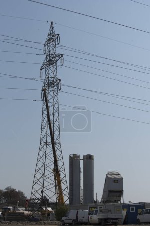 Foto de Señal de suministro de electricidad y electricidad, consumo de energía y electricidad verde - Imagen libre de derechos