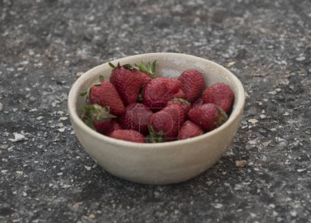 some red strawberries as a sweet tasting fruit for dessert