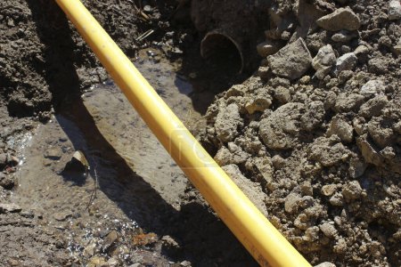 eine Wasserleitung oder eine Pipeline in der Bauindustrie