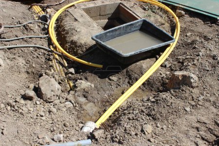 un tuyau d'eau ou un pipeline dans l'industrie de la construction