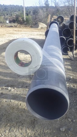 una tubería de agua o una tubería en la industria de la construcción