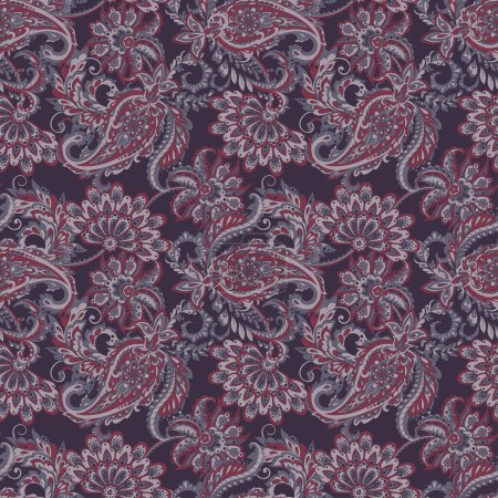 Illustration for Paisley seamless pattern. damask vector background - Royalty Free Image