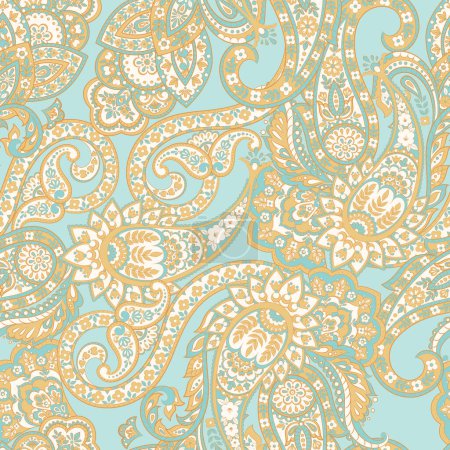 Floral Paisley nahtloses Muster. Damast-Vektorhintergrund