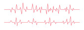 Red heartbeat line on white background. Pulse Rate Monitor. Vector illustration. mug #657580334