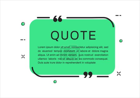 Illustration for Quote frames templates. quote text bubbles. Modern design. Vector illustration - Royalty Free Image