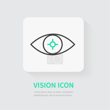 Ilustración de Icono de visión. Concepto de negocio. icono plano para aplicaciones y sitios web. Ilustración vectorial. - Imagen libre de derechos