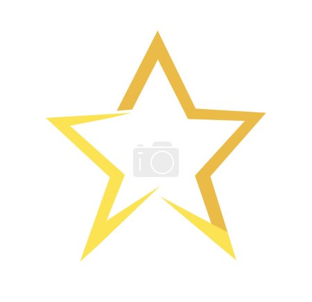 Illustration for Shiny yellow star icon isolated on white background. Logo star. Vector illustration - Royalty Free Image