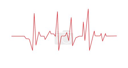Heartbeat Line isolated on white background. Vector illustration.