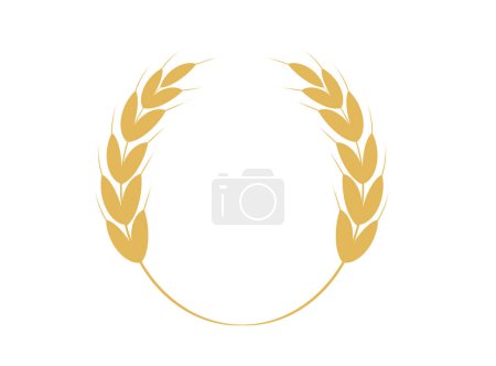 Illustration for Laurel circle wreath icon. laurel branches frames of the winner.  Award sign. Vector illustration - Royalty Free Image