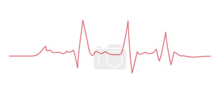 Red heartbeat line icon. Pulse Rate icon. Vector illustration