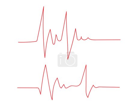 Red heartbeat line icon. Pulse Rate icon. Heartbeat icon. Vector illustration
