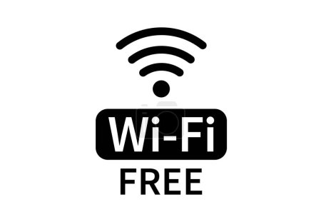 Téléchargez les illustrations : Zone d'icône wifi gratuit. Connexion Internet. icône de réseau sans fil. Zone de diffusion avec WiFi. Illustration vectorielle - en licence libre de droit