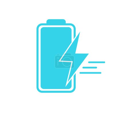 Illustration for Fast charging battery icon. Charging Battery Energy. Vector illustration. - Royalty Free Image