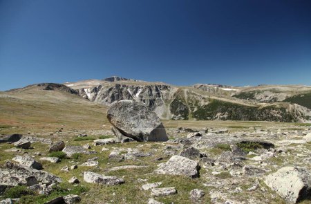High elevation alpine plateau in Beartooth Mountains, Montana