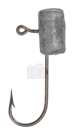 Photo for Lead jig head and attached hook for fishing and small enough for crappie or other panfish - Royalty Free Image