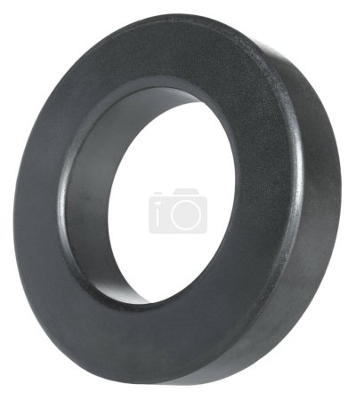 metal ring made from ferrite often used by cb radio operators to trap noise on their coax systems