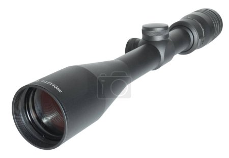 Téléchargez les photos : Riflescope de chasse et tir à la cible avec une plage de grossissement qui zoome de 4X à 12X - en image libre de droit