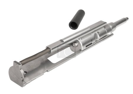 Bolt carrier groups replacement kit that changes the ammo used in an AR-15 from 5.56 to .22 long rifle. 