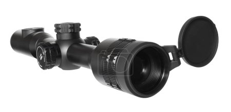 Escáner infrarrojo utilizado para disparar con precisión por la noche visto desde una vista de cuarteado en el lateral