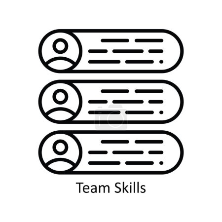 Illustration for Team Skills Vector   outline Icon Design illustration. Product Management Symbol on White background EPS 10 File - Royalty Free Image