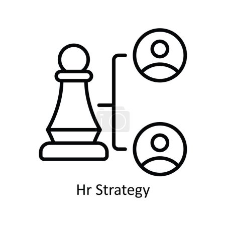 Illustration for Hr Strategy Vector   outline Icon Design illustration. Product Management Symbol on White background EPS 10 File - Royalty Free Image