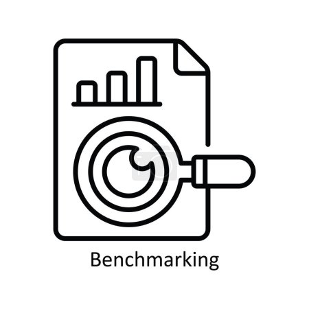 Téléchargez les illustrations : Benchmarking Schéma vectoriel Icône Illustration de conception. Symbole de gestion de produit sur fond blanc Fichier EPS 10 - en licence libre de droit