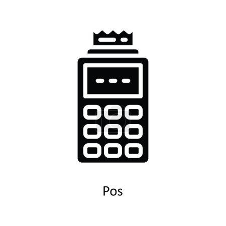Illustration for Pos vector solid Icon Design illustration. Bank Symbol on White background EPS 10 File - Royalty Free Image