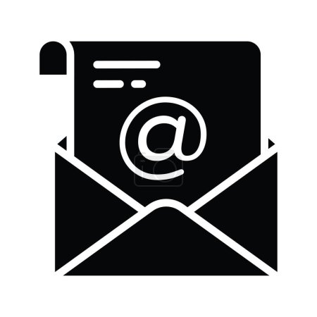 Ilustración de Vector de correo electrónico sólido Icono Diseño ilustración. Símbolo de computación en nube sobre fondo blanco Archivo EPS 10 - Imagen libre de derechos
