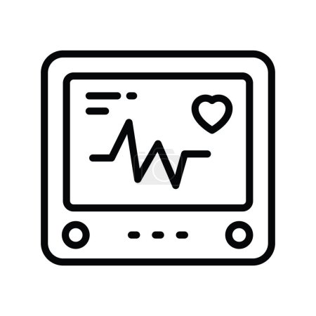 Ilustración de Electrocardiograma esquema vectorial Icono Diseño ilustración. Símbolo médico sobre fondo blanco Archivo EPS 10 - Imagen libre de derechos