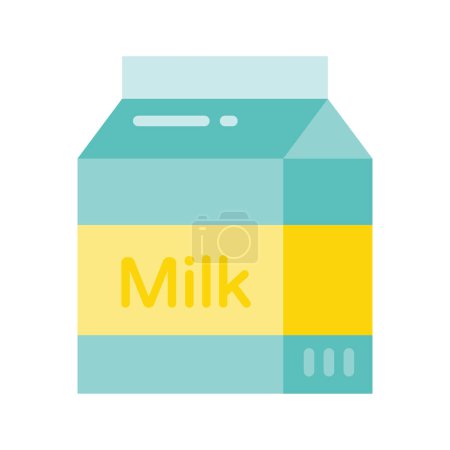 Ilustración de Vector de paquete de leche Icono plano Ilustración de diseño. Gestión de productos Símbolo sobre fondo blanco Archivo EPS 10 - Imagen libre de derechos